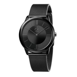 Calvin Klein Minimal Black Dial Black Mesh Bracelet Watch for Men - K3M214B1 Buy Now By Calvin Klein
