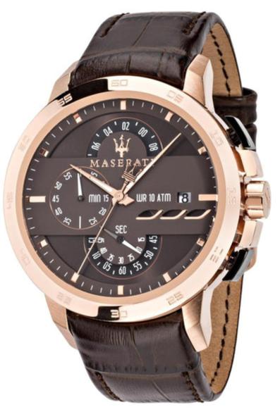 Maserati Ingegno Chronograph Brown Dial Brown Leather Strap Watch For Men - R8871619001 Buy Now By Maserati