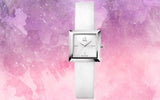 Calvin Klein Mark Silver Dial White Leather Strap Watch for Women - K3R231L6 Buy Now By Calvin Klein