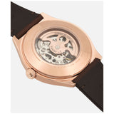 Emporio Armani Meccanico White Skeleton Dial Brown Leather Strap Watch For Men - AR60005 Buy Now By Emporio Armani