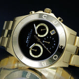 Marc Jacobs Blade Chronograph Black Dial Gold Steel Strap Watch for Women - MBM3309 Buy Now By Marc Jacobs