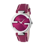 Gucci Interlocking G Quartz Pink Dial Pink Leather Strap Watch For Women - YA133321 Buy Now By Gucci