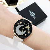 Coach Perry Black Dial White Leather Strap Watch for Women - 14503041 Buy Now By Coach