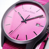 Calvin Klein Tone Maroon Dial Maroon NATO Strap Watch for Men - K7K514UP Buy Now By Calvin Klein