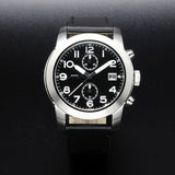 Marc Jacobs Larry Chronograph Black Dial Black Leather Strap Watch for Men - MBM5033 Buy Now By Marc Jacobs