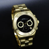 Marc Jacobs Blade Chronograph Black Dial Gold Steel Strap Watch for Women - MBM3309 Buy Now By Marc Jacobs