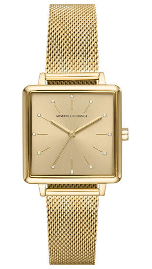 Armani Exchange Lola Quartz Gold Dial Gold Mesh Strap Watch For Women - AX5801 Buy Now By Armani Exchange