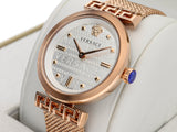 Versace Meander White Dial Rose Gold Mesh Bracelet Watch for Women - VELW00620 Buy Now By Versace