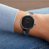 Calvin Klein Drift Black Dial Silver Steel Strap Watch for Women - K6S2N111 Buy Now By Calvin Klein