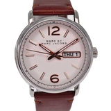 Marc Jacobs Fergus White Dial Brown Leather Strap Watch for Men - MBM5080 Buy Now By Marc Jacobs
