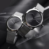 Calvin Klein Minimal Black Dial Silver Mesh Bracelet Watch for Women - K3M22123 Buy Now By Calvin Klein