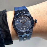 Maurice Lacroix Automatic PVD Limited Edition Blue Dial Blue Silicon Strap Watch For Men - AI6007-PVC00-430-4 Buy Now By Maurice Lacroix