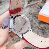 Guess Limelight Quartz Diamonds White Dial Red Leather Strap Watch For Women - W0775L11 Buy Now By Guess