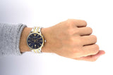 Emporio Armani Classic Blue Dial Two Tone Steel Strap Watch For Men - AR1847 Buy Now By Emporio Armani