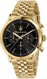Maserati Epoca Chronograph Black Dial Gold Steel Strap Watch For Men - R8873618023 Buy Now By Maserati