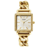 Guess Vanity Diamonds Silver Dial Gold Steel Strap Watch for Women - W1030L2 Buy Now By Guess