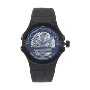 Maserati Potenza Automatic Black Dial Black Leather Strap Watch For Men - R8821108009 Buy Now By Maserati