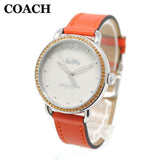 Coach Delancey White Dial Orange Leather Strap Watch for Women - 14502880 Buy Now By Coach