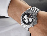 Breitling Chronomat B01 42mm Black Dial Silver Steel Strap Watch for Men - AB0134101B1A1 Buy Now By Breitling