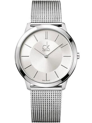 Calvin Klein Minimal Silver Dial Silver Mesh Bracelet Watch for Men - K3M21126 Buy Now By Calvin Klein