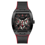 Guess Phoenix Multifunction Black Dial Black & Red Rubber Strap Watch for Men - GW0202G7 Buy Now By Guess