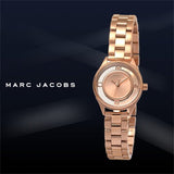 Marc Jacobs Tether Transparent Rose Gold Dial Rose Gold Steel Strap Watch for Women - MBM3417 Buy Now By Marc Jacobs