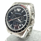 Emporio Armani Sigma Chronograph Black Dial Silver Steel Strap Watch For Men - AR6098 Buy Now By Emporio Armani