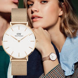 Daniel Wellington Petite Melrose White Dial Rose Gold Mesh Strap Watch For Women - DW00100305 Buy Now By Daniel Wellington