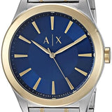 Armani Exchange Nico Quartz Blue Dial Two Tone Steel Strap Watch For Men - AX2332 Buy Now By Armani Exchange
