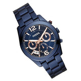 Fossil Perfect Boyfriend Multifunction Blue Dial Blue Steel Strap Watch for Women - ES4093 Buy Now By Fossil