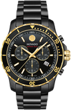 Movado Series 800 Chronograph Black Dial Black Steel Strap Watch For Men - 2600180 Buy Now By Movado
