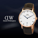 Daniel Wellington Dapper Sheffield White Dial Black Leather Strap Watch For Men - DW00100092 Buy Now By Daniel Wellington