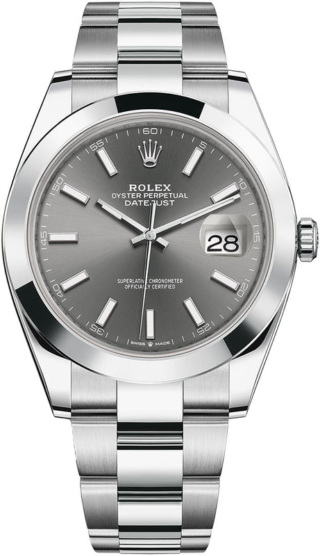 Rolex Datejust 41 Oyster Grey Dial Oystersteel Strap Watch for Men - M126300-0007 Buy Now By Rolex