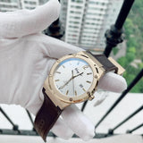 Salvatore Ferragamo F-80 Classic White Dial Brown Leather Strap Watch for Men - SFDT00819 Buy Now By Salvatore Ferragamo