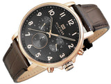 Tommy Hilfiger Daniel Black Dial Brown Leather Strap Watch for Men - 1710379 Buy Now By Tommy Hilfiger