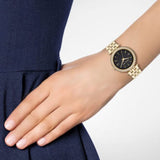 Michael Kors Mini Darci Quartz Black Dial Gold Steel Strap Watch For Women - MK3738 Buy Now By Michael Kors