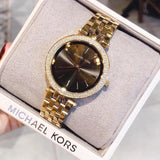 Michael Kors Mini Darci Quartz Black Dial Gold Steel Strap Watch For Women - MK3738 Buy Now By Michael Kors