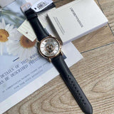 Emporio Armani Luigi Automatic Silver Dial Black Leather Strap Watch For Men - AR60013 Buy Now By Emporio Armani