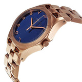 Marc Jacobs Henry Blue Dial Rose Gold Steel Strap Watch for Women - MBM3213 Buy Now By Marc Jacobs