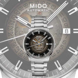 Mido Commander Automatic Gradient Black Dial Silver Steel Strap Watch For Men - M021.407.11.411.00 Buy Now By Mido