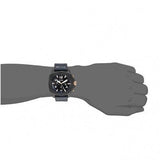 Fossil Modern Machine Chronograph Black Dial Blue Leather Strap Watch for Men - FS5066 Buy Now By Fossil