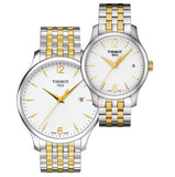 Tissot T Classic Tradition White Dial Two Tone Mesh Bracelet Watch For Men - T063.610.22.037.00 Buy Now By Tissot