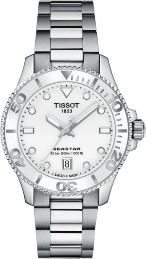 Tissot Seastar 1000 Lady White Dial Silver Steel Strap Unisex Watch - T120.210.11.011.00 Buy Now By Tissot