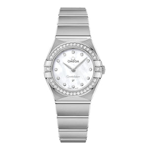 Omega Constellation Manhattan Quartz Diamonds Mother of Pearl Dial Silver Steel Strap Watch for Women - 131.15.25.60.55.001 Buy Now By Omega