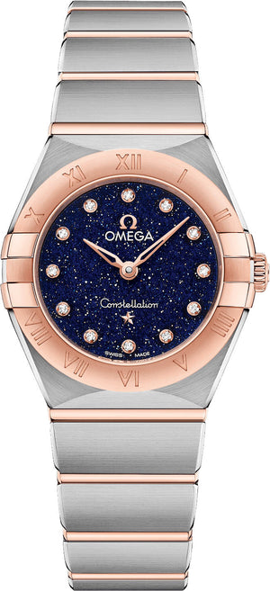 Omega Constellation Quartz Diamonds Blue Dial Two Tone Steel Strap Watch for Women - 131.20.25.60.53.002 Buy Now By Omega