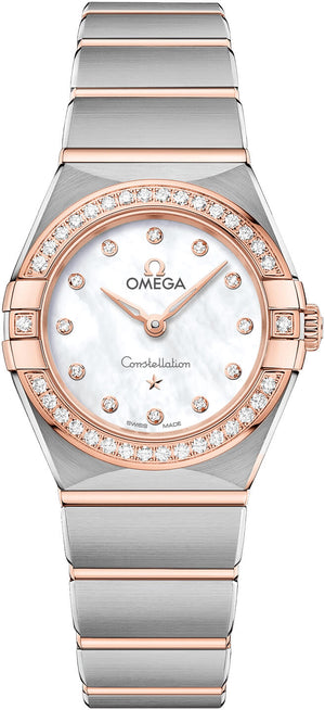Omega Constellation Quartz Diamonds Mother of Pearl Dial Two Tone Steel Strap Watch for Women - 131.25.25.60.55.001 Buy Now By Omega