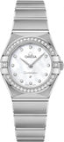 Omega Constellation Manhattan Quartz Diamonds Mother of Pearl Dial Silver Steel Strap Watch for Women - 131.15.25.60.55.001 Buy Now By Omega