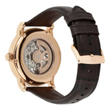 Emporio Armani Meccanico Silver Skeleton Dial Brown Leather Strap Watch For Men - AR1983 Buy Now By Emporio Armani