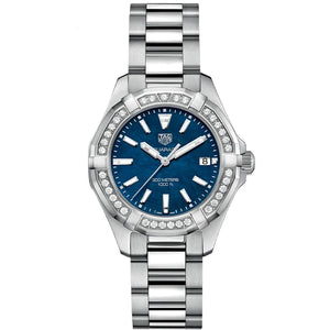 Tag Heuer Aquaracer Quartz Diamonds Blue Dial Silver Steel Strap Watch for Women - WAY131N.BA0748 Buy Now By Tag Heuer