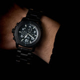 Fossil Machine Chronograph Black Dial Black Steel Strap Watch for Men - FS4927 Buy Now By Fossil